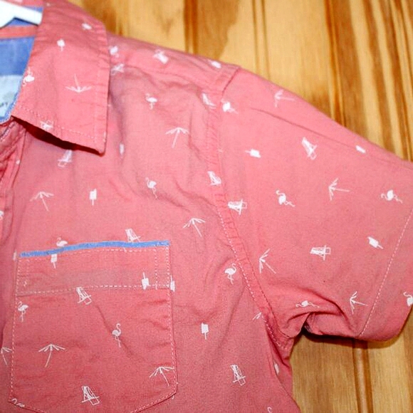 Craft + Flow Little Boys' Palm Tree Stretch Shirt - Size 4 (Small) - Picture 2 of 5